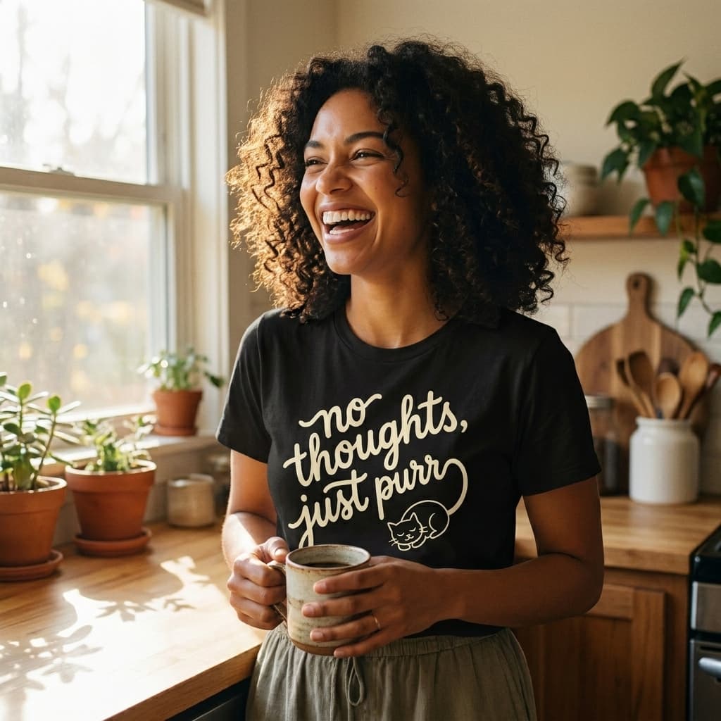 No Thoughts, Just Purr — worn