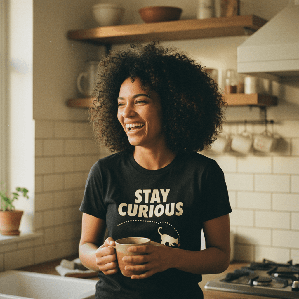 Stay Curious — worn